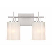 2-Light Bathroom Vanity Light in Brushed Nickel