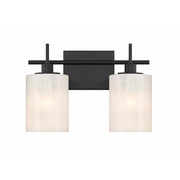 2-Light Bathroom Vanity Light in Matte Black