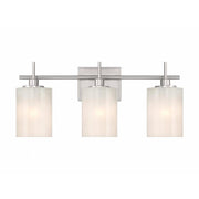 3-Light Bathroom Vanity Light in Brushed Nickel