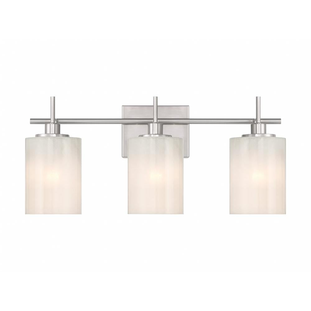3-Light Bathroom Vanity Light in Brushed Nickel