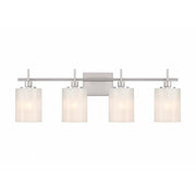 4-Light Bathroom Vanity Light in Brushed Nickel