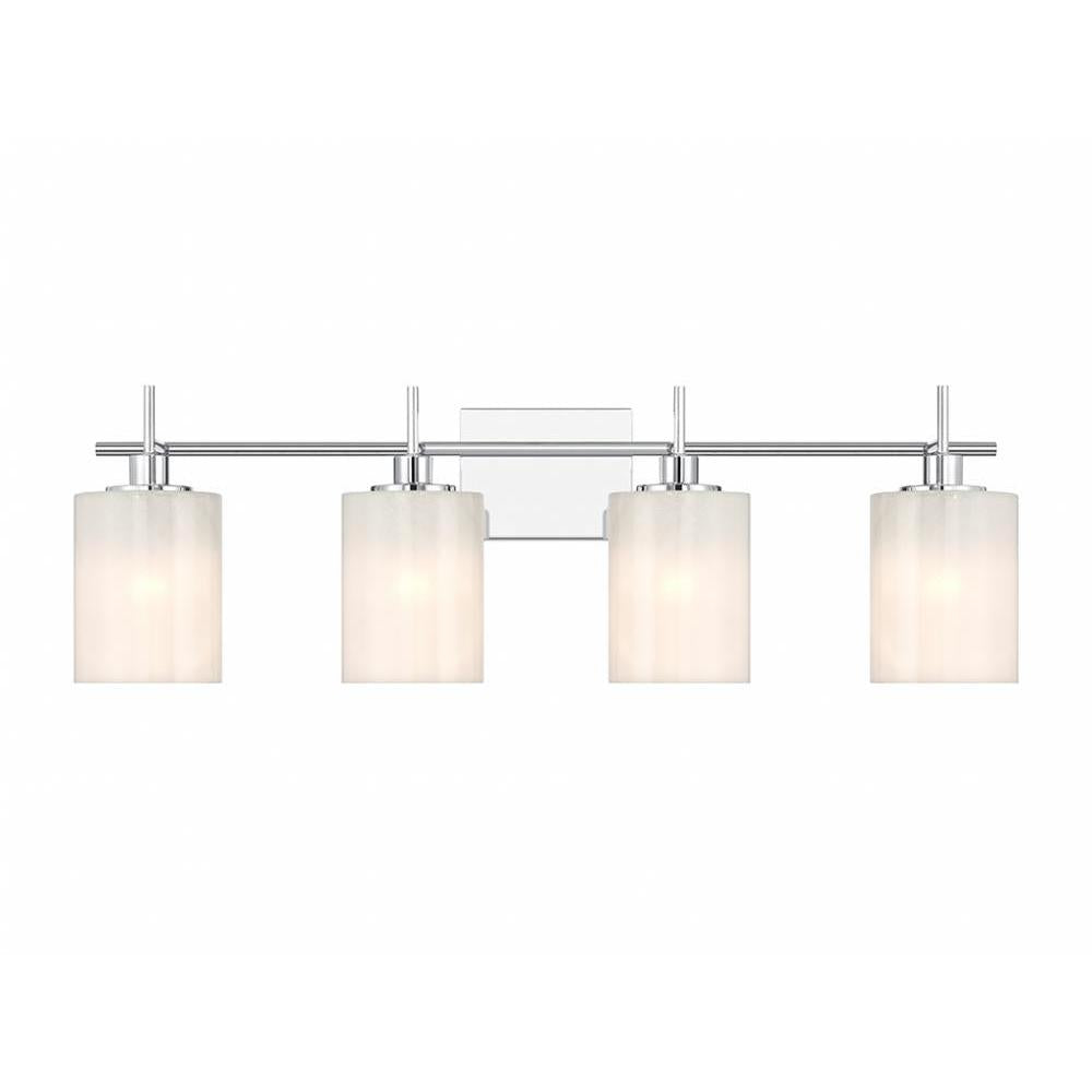 4-Light Bathroom Vanity Light in Chrome
