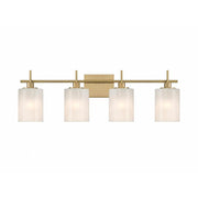 4-Light Bathroom Vanity Light in Natural Brass