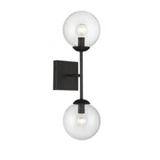 2-Light Wall Sconce in Black