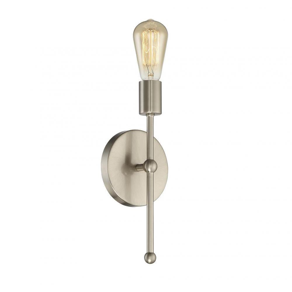 1-Light Wall Sconce in Satin Nickel