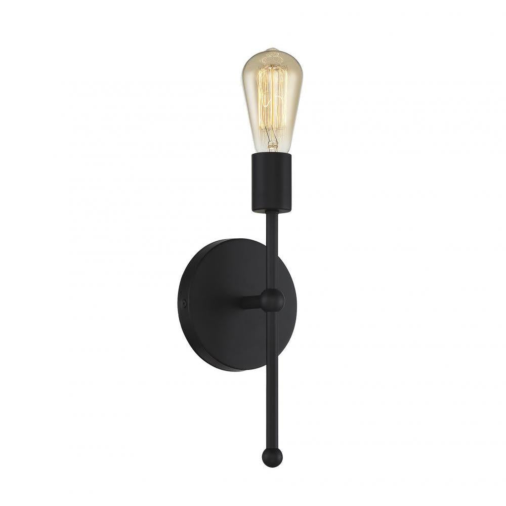 1-Light Wall Sconce in Matte Black