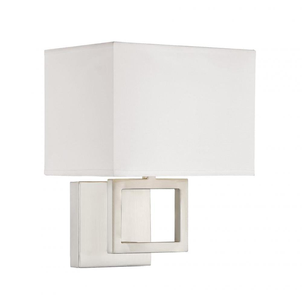 1-Light Wall Sconce in Brushed Nickel