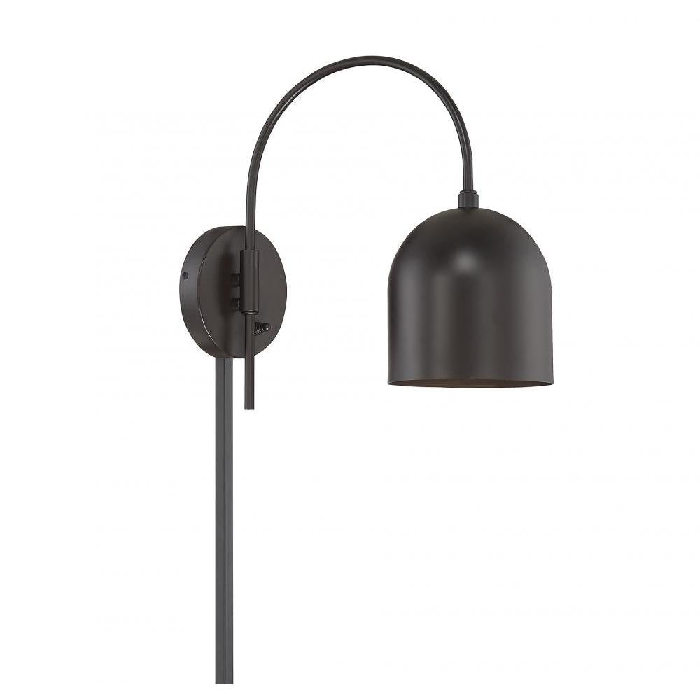 1-Light Adjustable Wall Sconce in Oil Rubbed Bronze