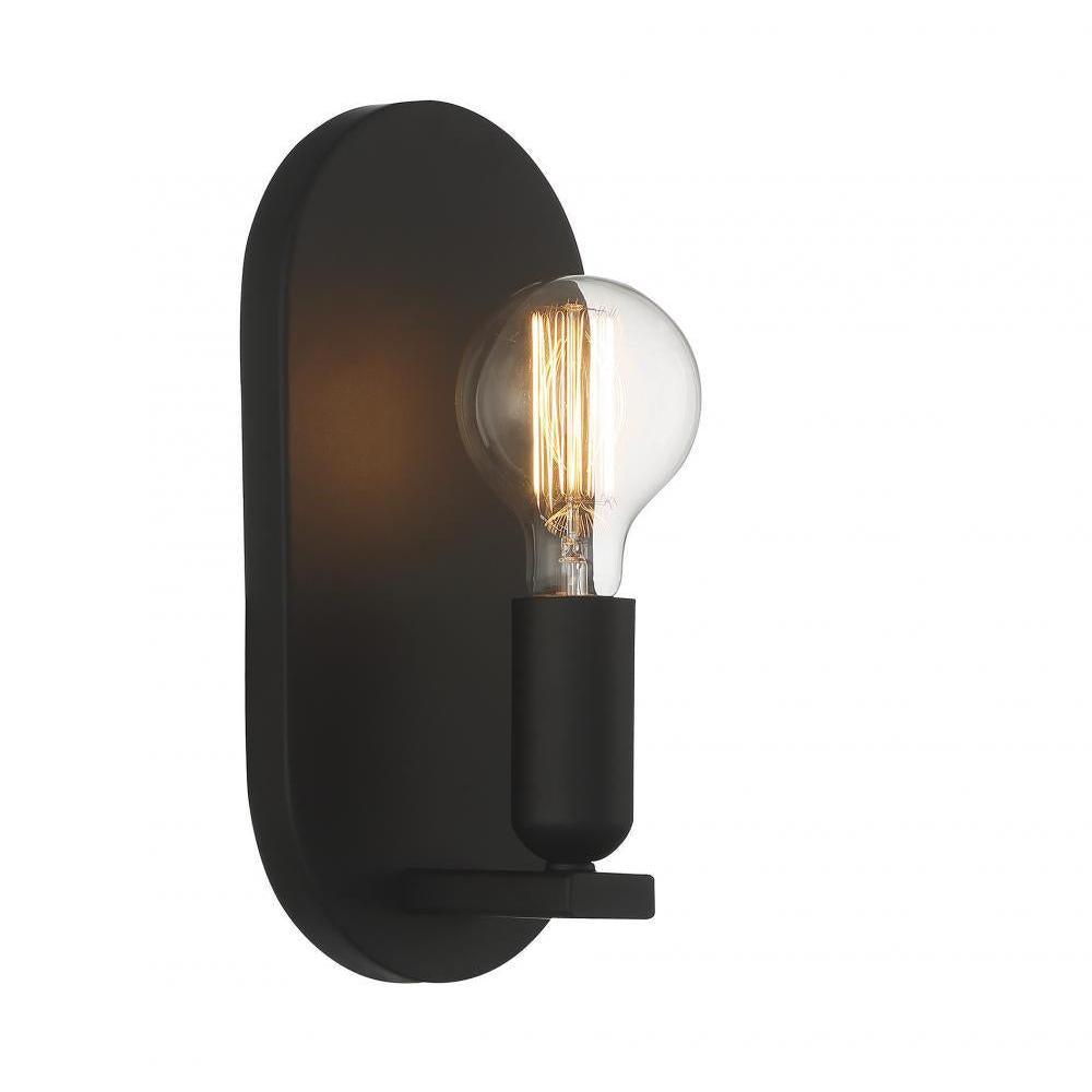 1-Light Wall Sconce in Matte Black