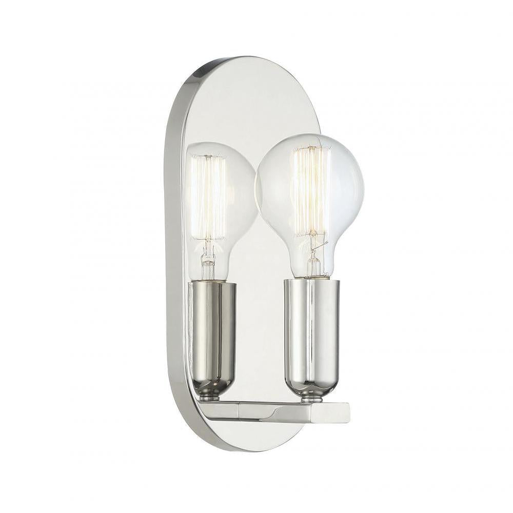 1-Light Wall Sconce in Polished Nickel