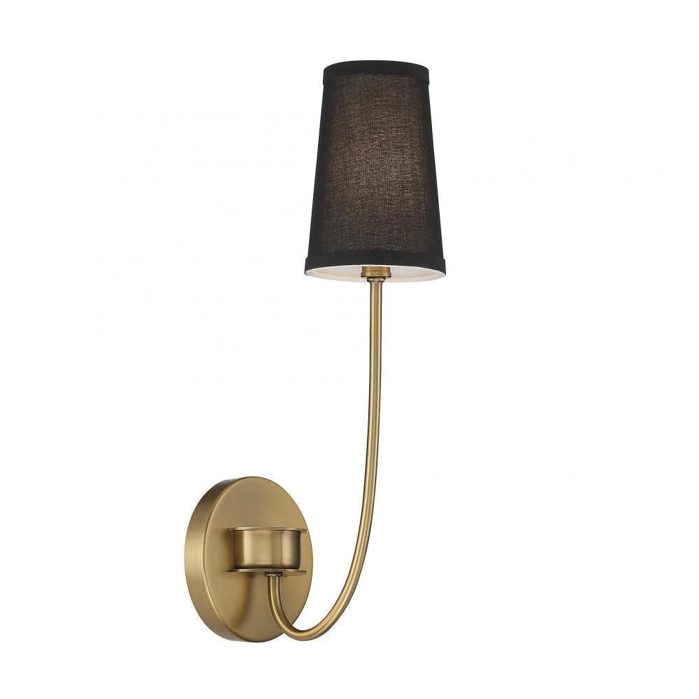 1-Light Wall Sconce in Natural Brass