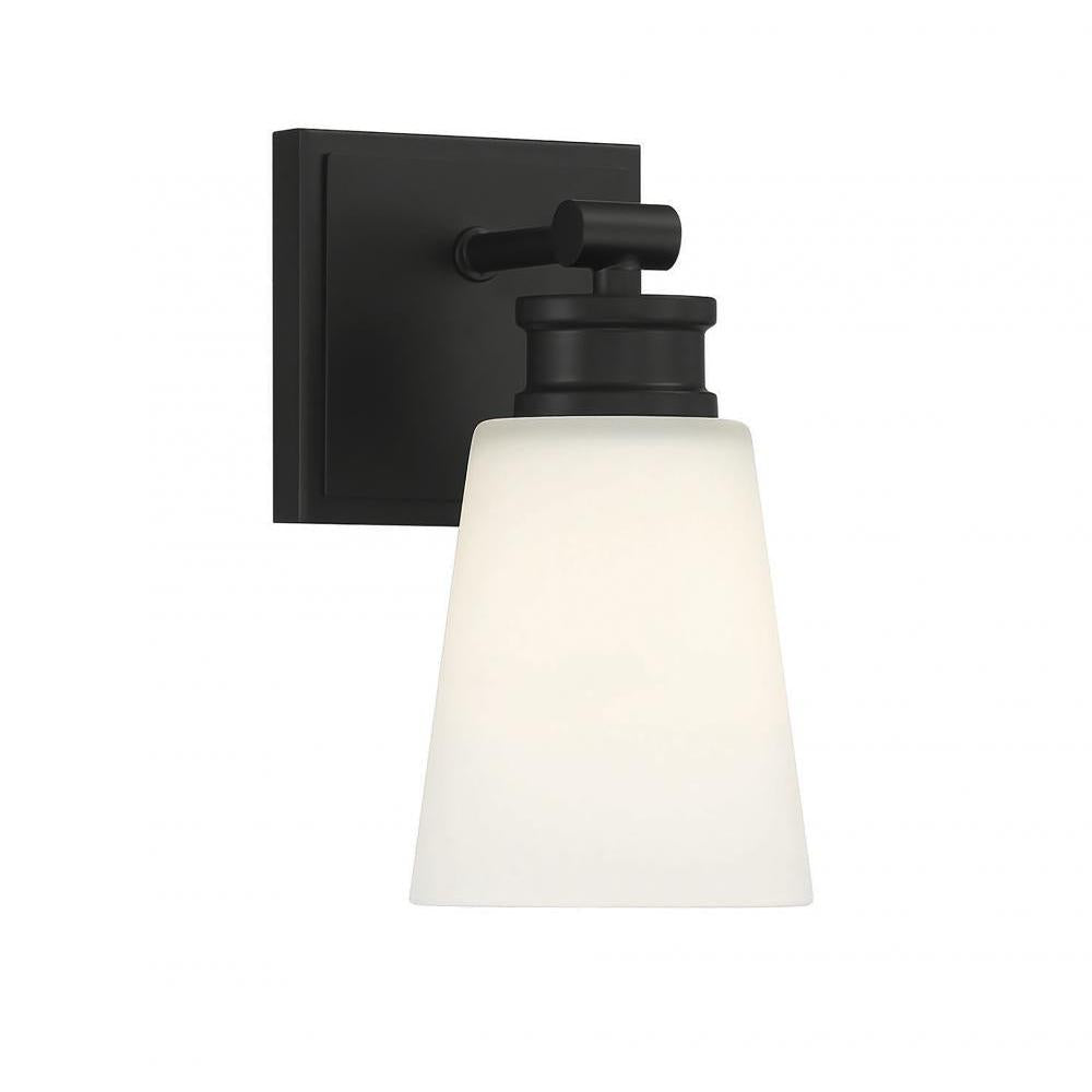 1-Light Wall Sconce in Matte Black
