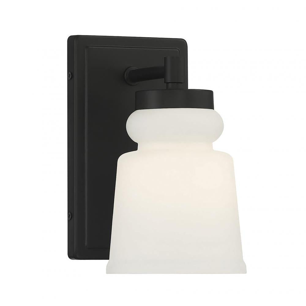 1-Light Wall Sconce in Matte Black