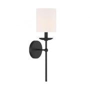 1-Light Wall Sconce in Matte Black