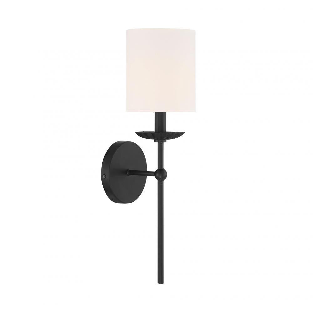 1-Light Wall Sconce in Matte Black