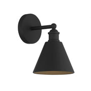1-Light Wall Sconce in Matte Black