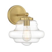 1-Light Wall Sconce in Natural Brass