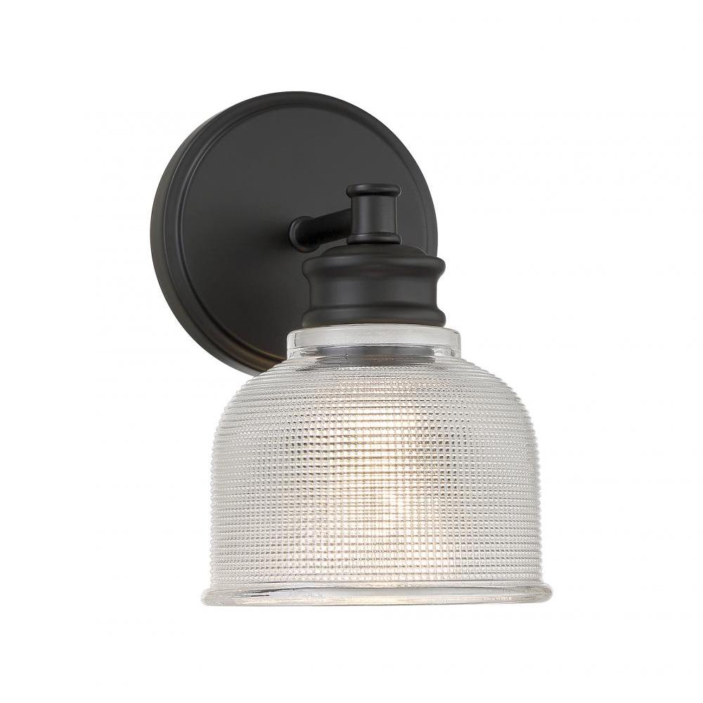 1-Light Wall Sconce in Matte Black