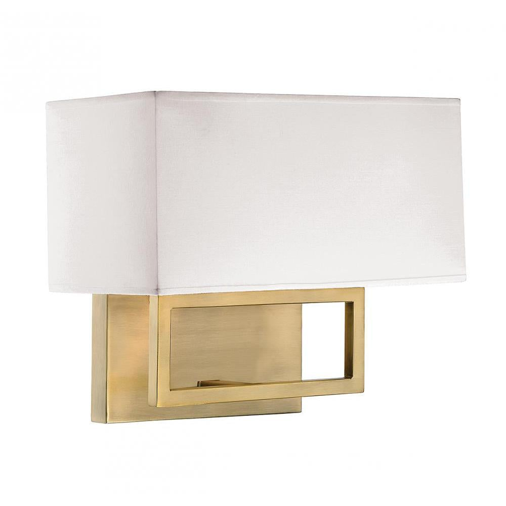2-Light Wall Sconce in Natural Brass