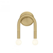 2-Light Wall Sconce in Natural Brass