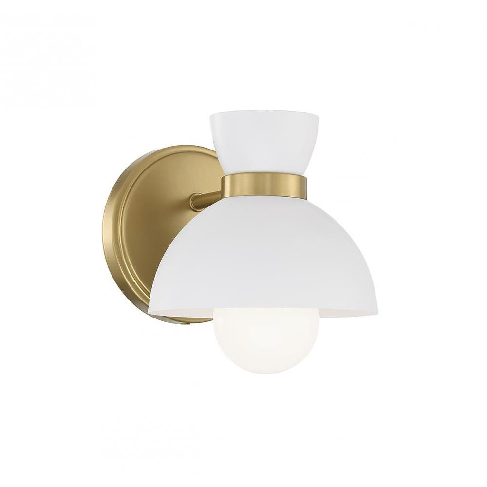 1-Light Wall Sconce in Natural Brass