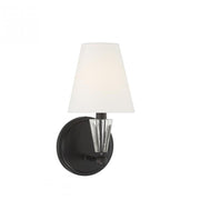 1-Light Wall Sconce in Matte Black