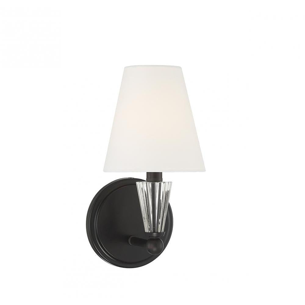 1-Light Wall Sconce in Matte Black
