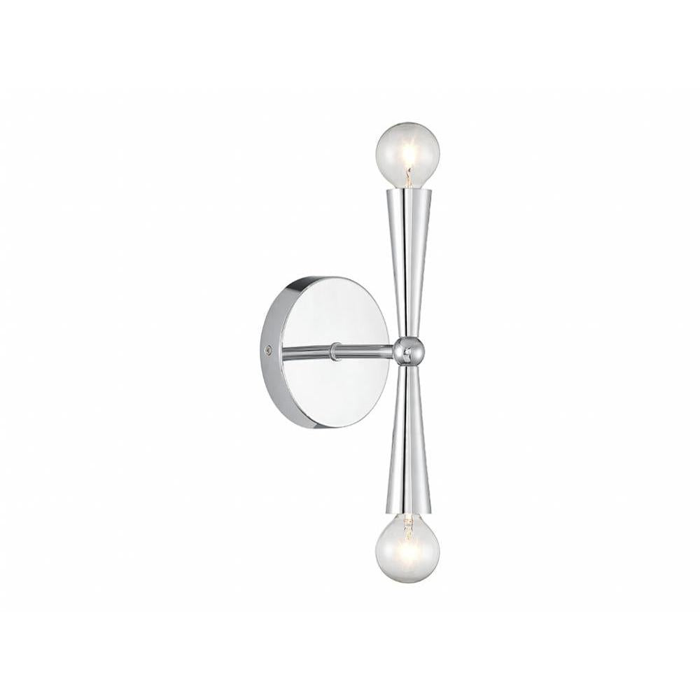 2-Light Wall Sconce in Chrome