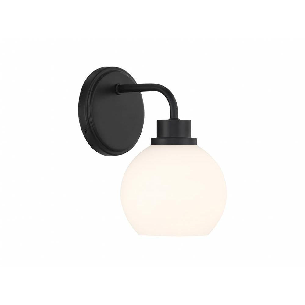 1-Light Wall Sconce in Matte Black