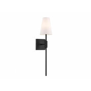1-Light Wall Sconce in Matte Black