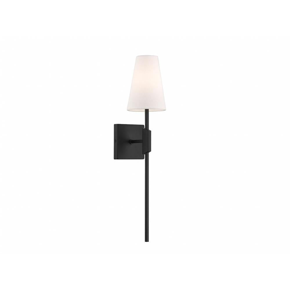 1-Light Wall Sconce in Matte Black