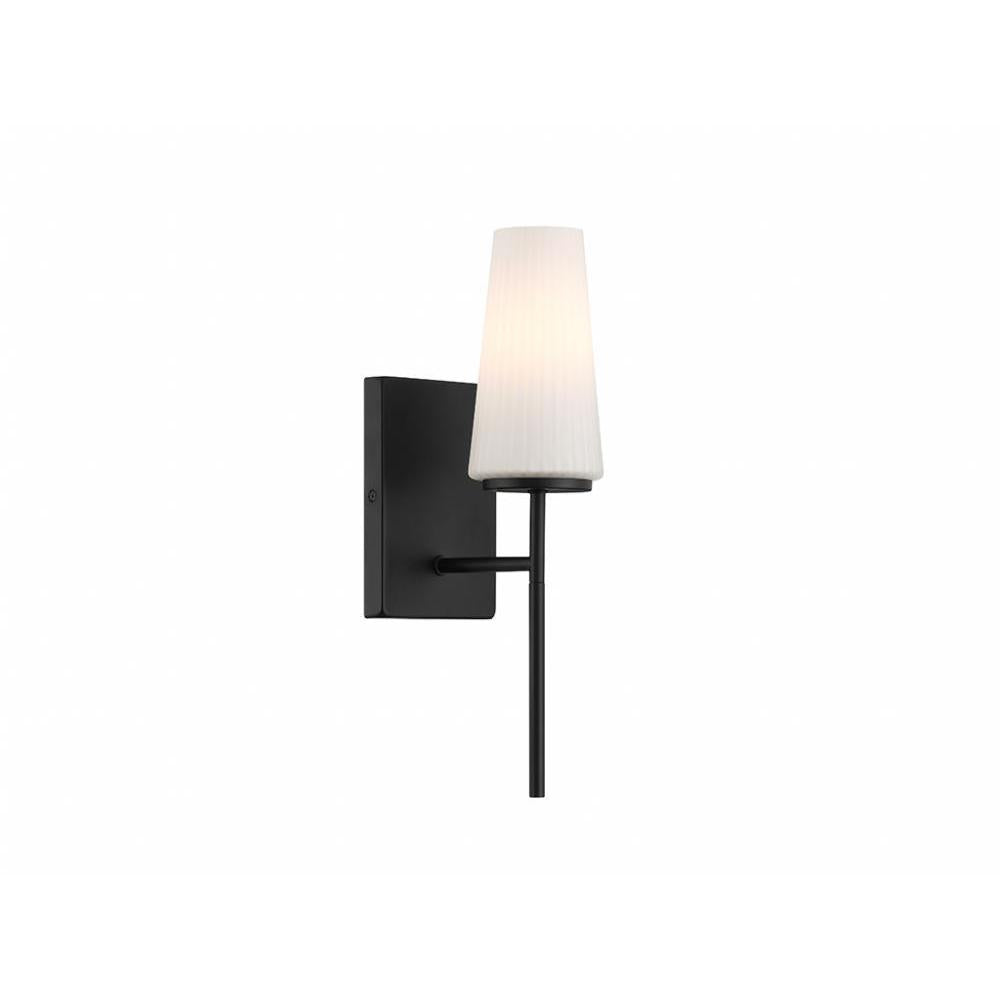 1-Light Wall Sconce in Matte Black