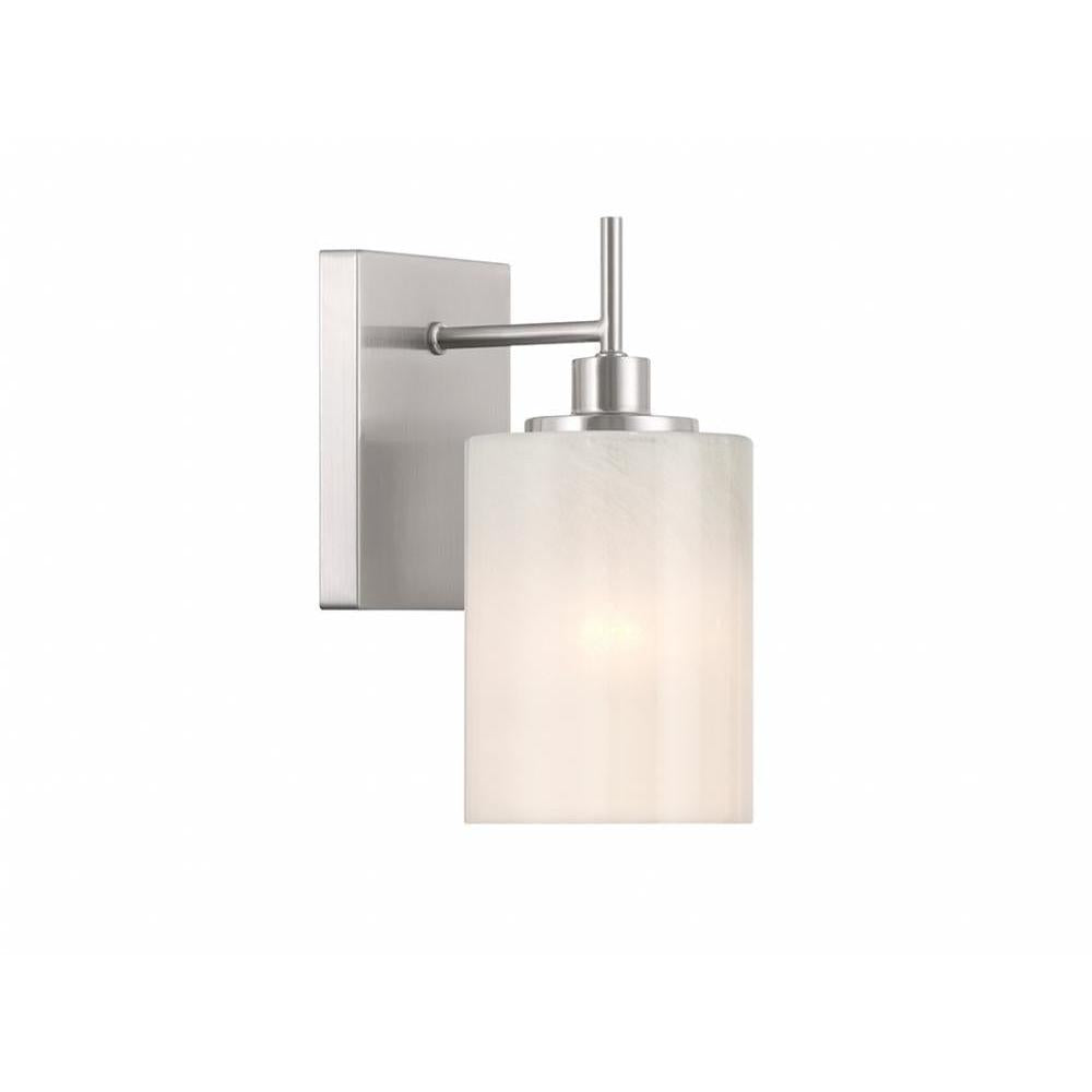1-Light Wall Sconce in Brushed Nickel