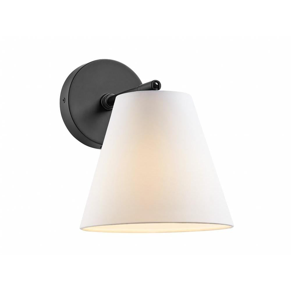 1-Light Wall Sconce in Matte Black (Set of 2)