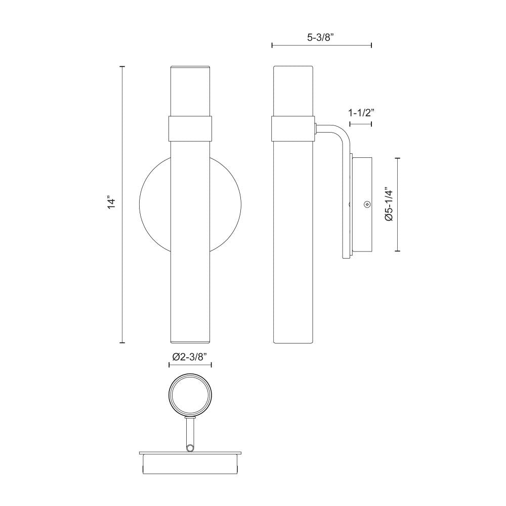 Alora Lighting MADISON WV324114VBGO Bathroom Fixture - Vintage Brass