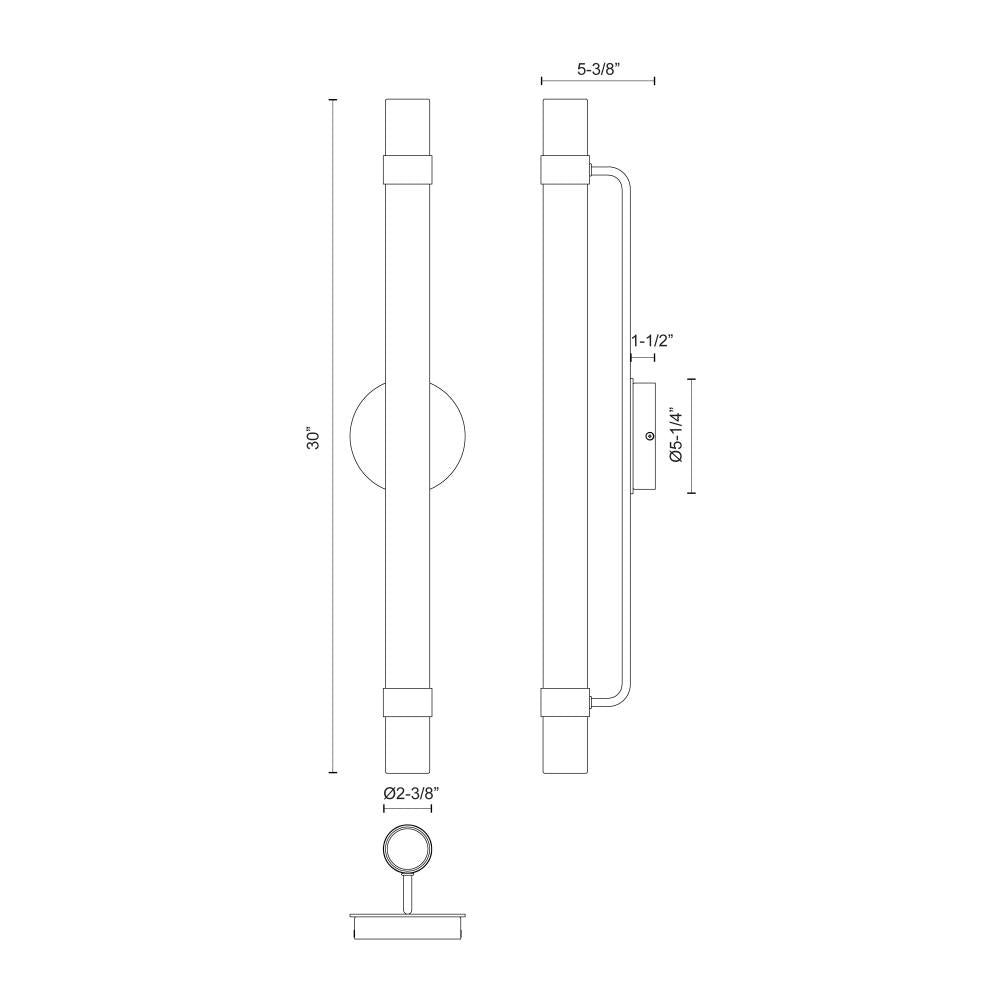 Alora Lighting MADISON WV324230PNGO Bathroom Fixture - Polished Nickel