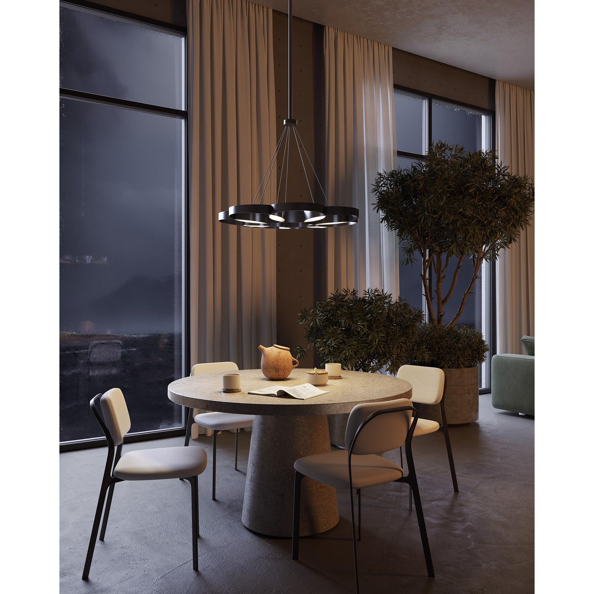 Maestro 26-in Black LED Chandeliers