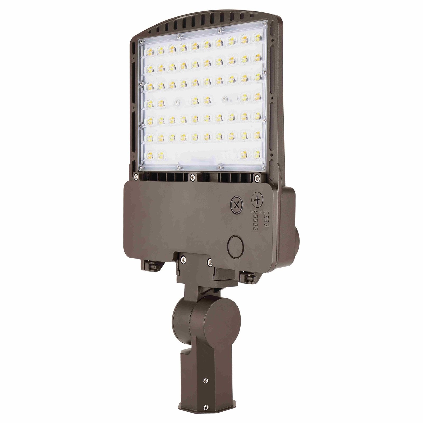 AL08 LED Area Flood Light 140W, 120-277V, Type 3, 5000K/4000K/3000K CCT and Power Adjustable - Dark Bronze