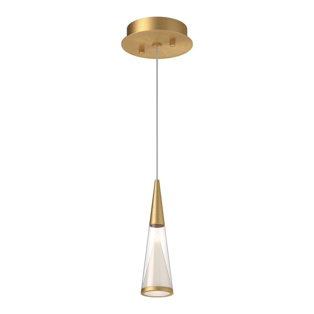Kuzco Lighting 402401BG-LED Pendant, LED, Unique Conical Shape, Brushed Gold