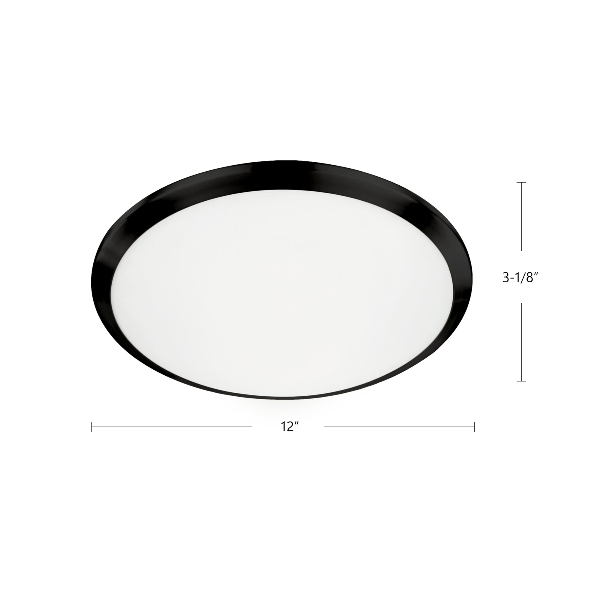 Malta 12-in Black LED Flush Mount
