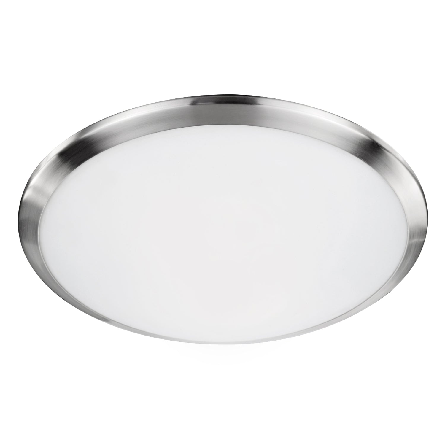 Malta 15-in Brushed Nickel LED Flush Mount