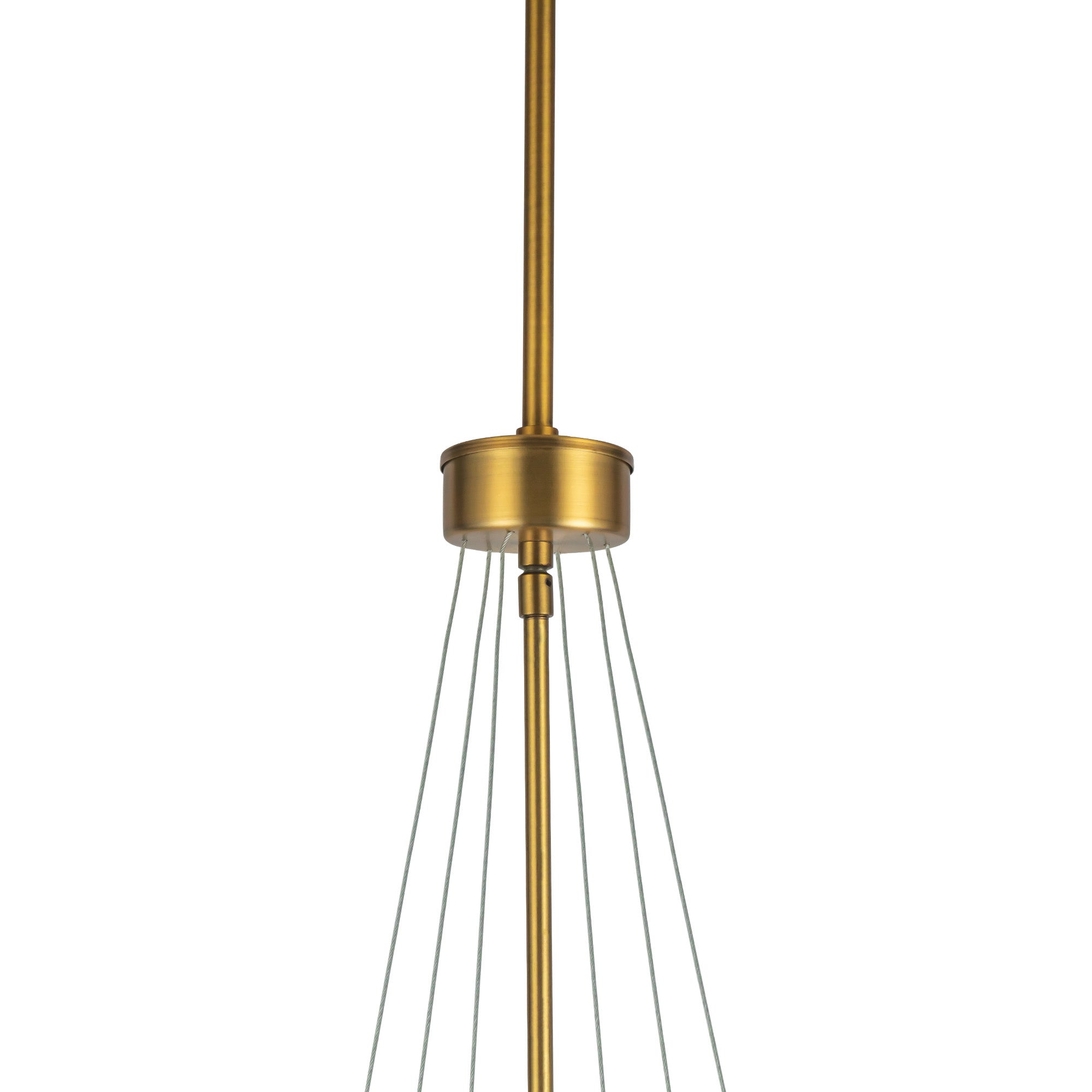 Manila 22-in Aged Gold/White Linen 3 Lights Pendant