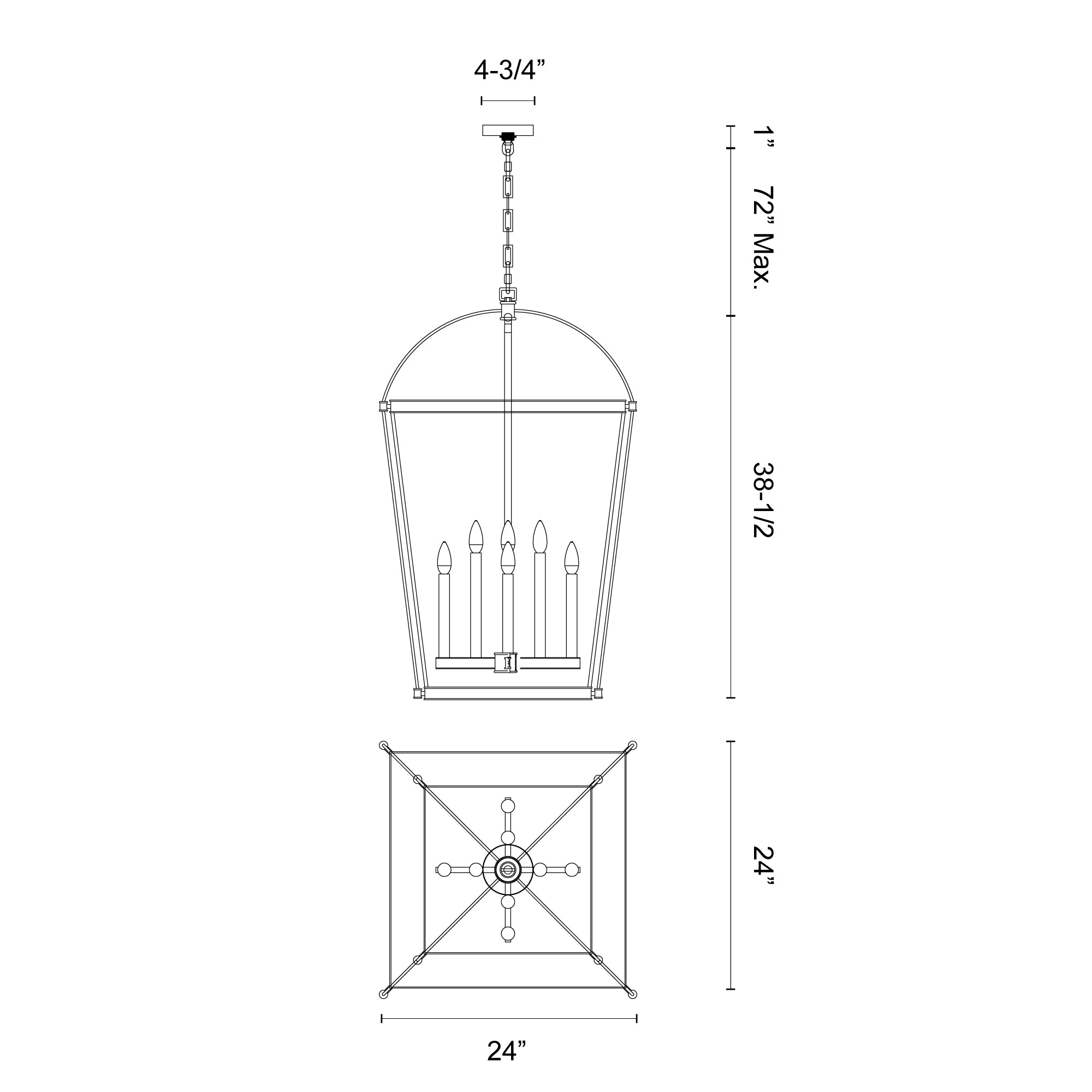 Manor Vintage Brass 8 Lights Pendant