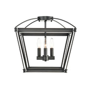 Manor Urban Bronze 4 Lights Semi Flush Mount