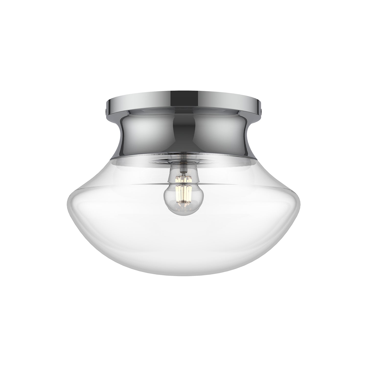 Marcel 11-in Chrome 1 Light Flush Mount