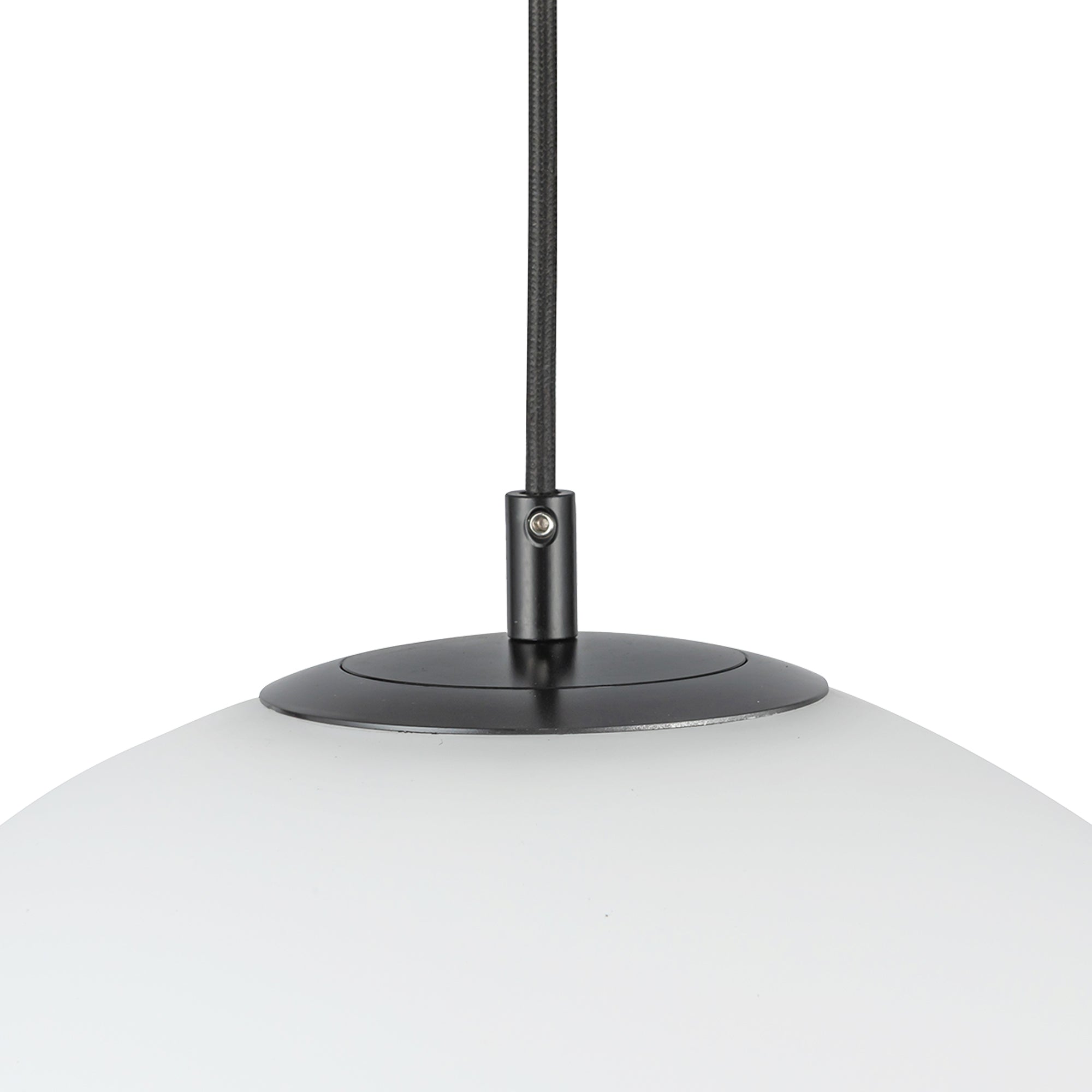 Marco 12-in,196-in Black/Opal Glass LED Pendant
