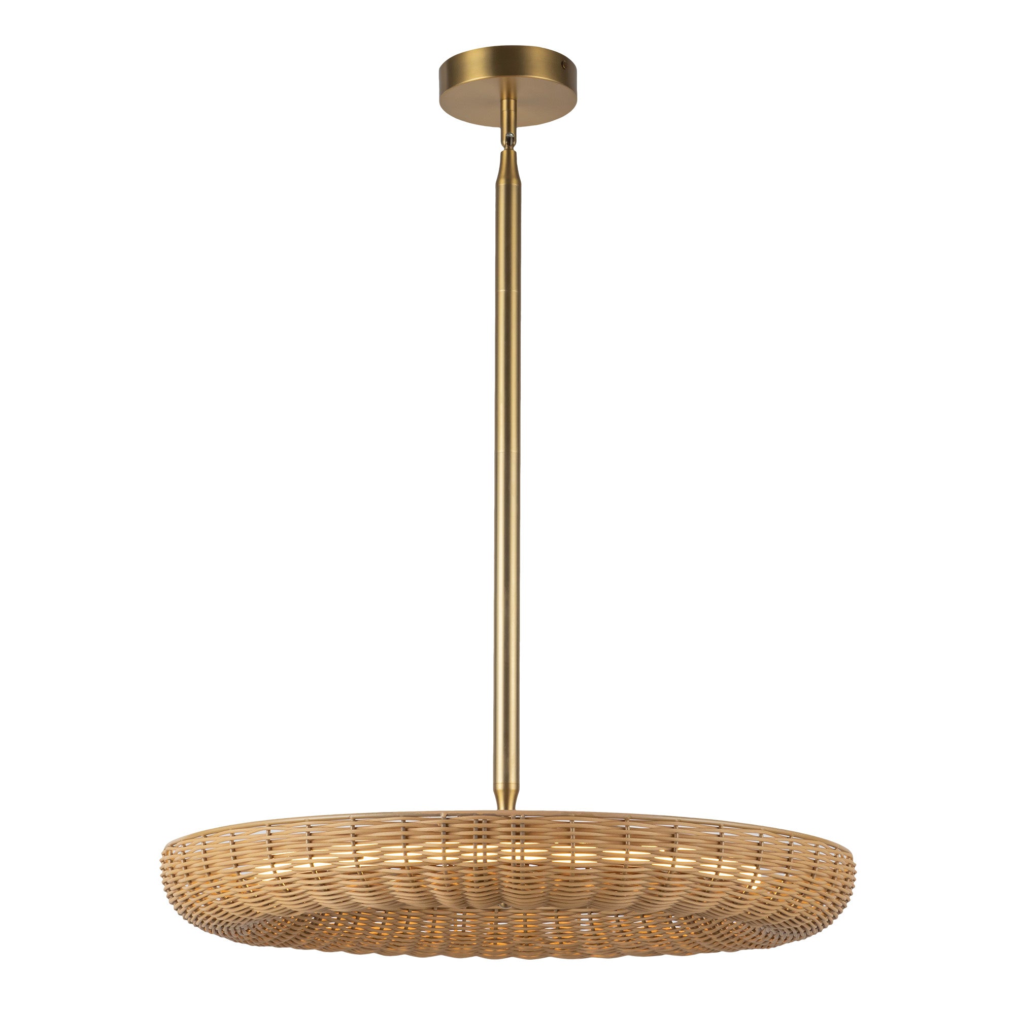 Maris 24-in Brushed Gold LED Chandelier