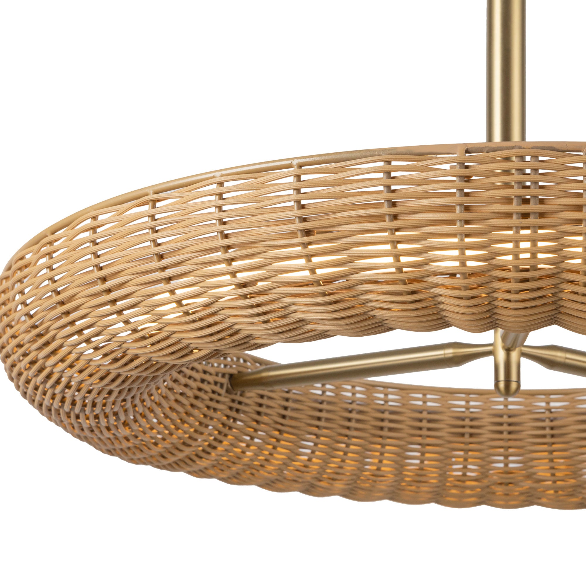 Maris 24-in Brushed Gold LED Chandelier