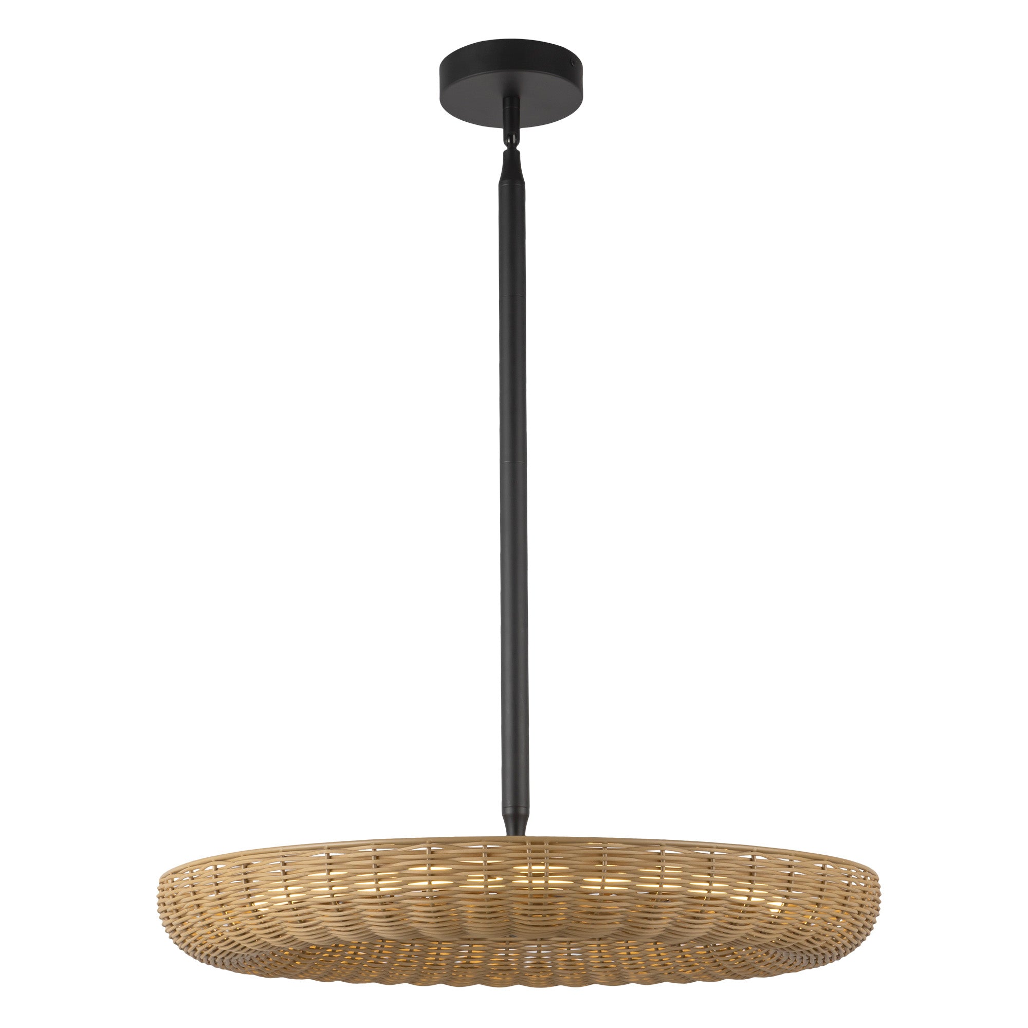 Maris 24-in Matte Black LED Chandelier