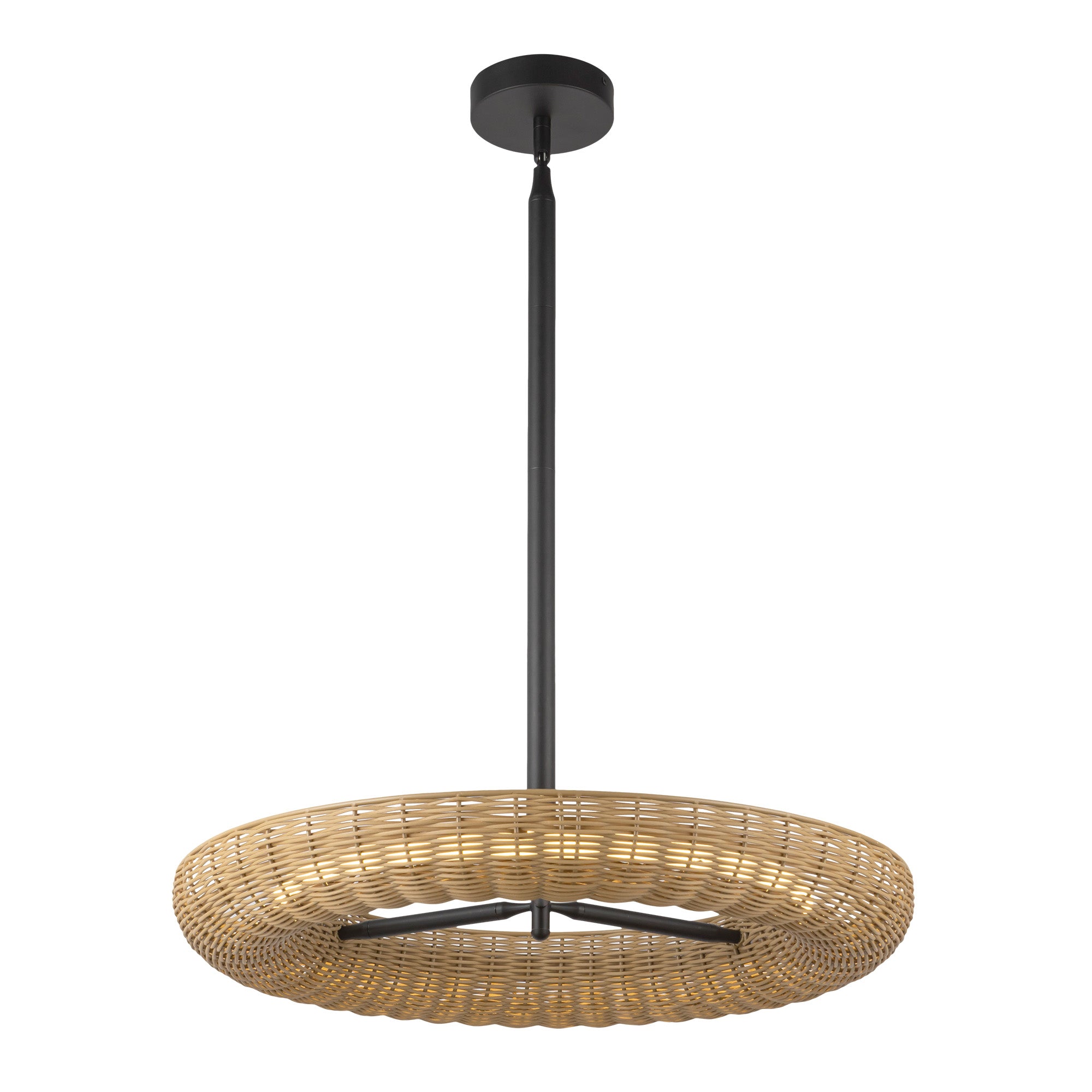 Maris 24-in Matte Black LED Chandelier